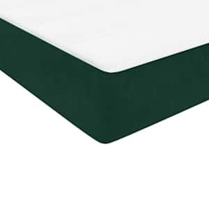 Box spring postel s matracemi tmavě zelená 200x210 cm samet - obrázek 9