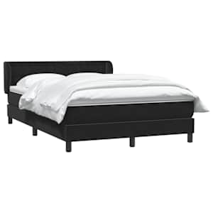Box spring postel s matrací černá 140x220 cm samet - obrázek 3
