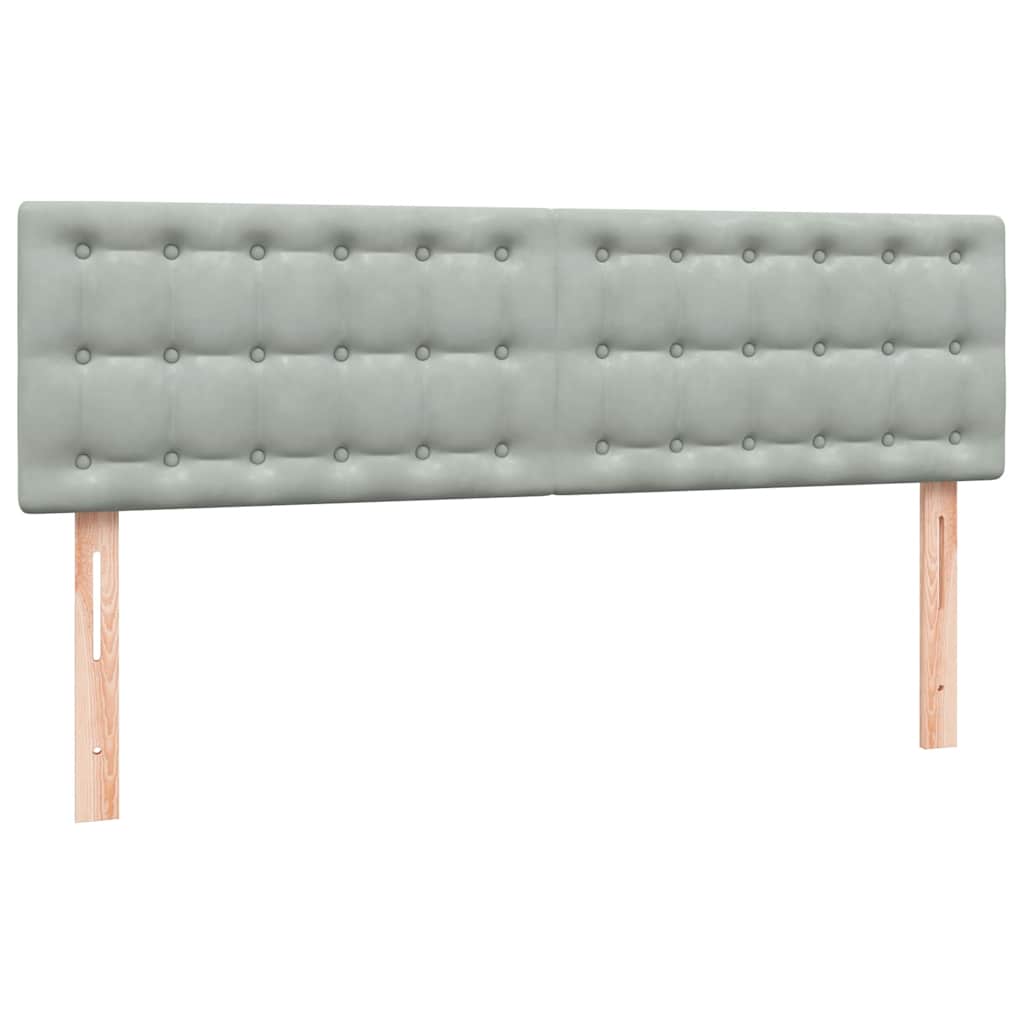 Box spring postel s matrací světle šedá 160x220 cm samet - obrázek 7