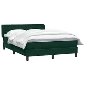 Box spring postel s matrací tmavě zelená 160x220 cm samet - obrázek 3