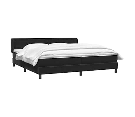vidaXL Boxspringbett mit Matratzen Schwarz 200x220 cm Samt
