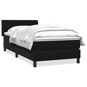 Box spring postel s matrací černá 80x210 cm samet - obrázek 2