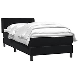 Box spring postel s matrací černá 90x210 cm samet - obrázek 3