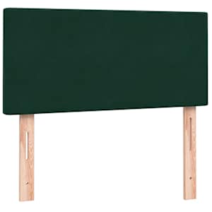 Box spring postel s matrací tmavě zelená 90x210 cm samet - obrázek 7