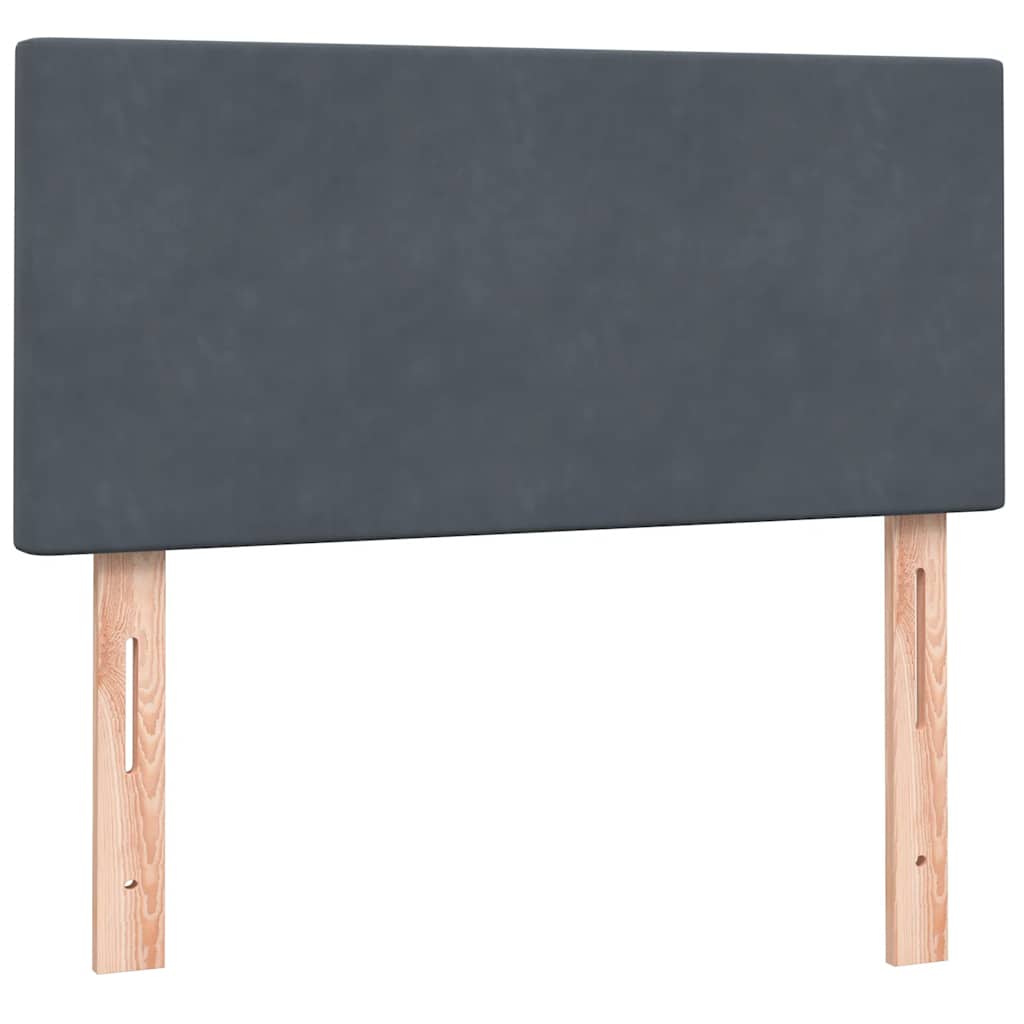Box spring postel s matrací tmavě šedá 100x210 cm samet - obrázek 7