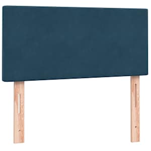 Box spring postel s matrací tmavě modrá 100x210 cm samet - obrázek 7
