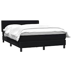 vidaXL Cama com molas/colch&atilde;o 140x210 cm veludo preto