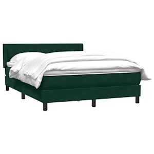 vidaXL Sommier &agrave; lattes de lit et matelas vert fonc&eacute; 140x210cm velours
