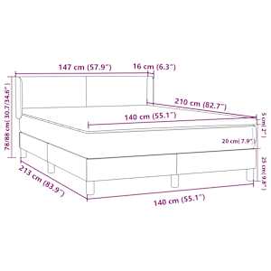 Box spring postel s matrací růžová 140x210 cm samet - obrázek 12