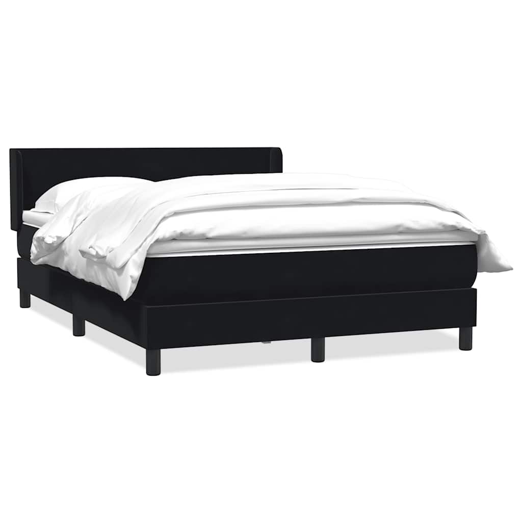 vidaXL Boxspring met matras fluweel zwart 160x210 cm, foto 3