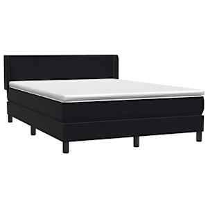 Box spring postel s matrací černá 160x210 cm samet - obrázek 4