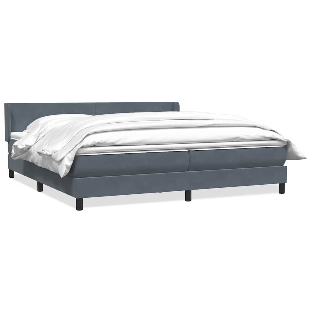 Thumbnail - vidaXL Boxspringbett mit Matratze Dunkelgrau 180x210 cm Samt