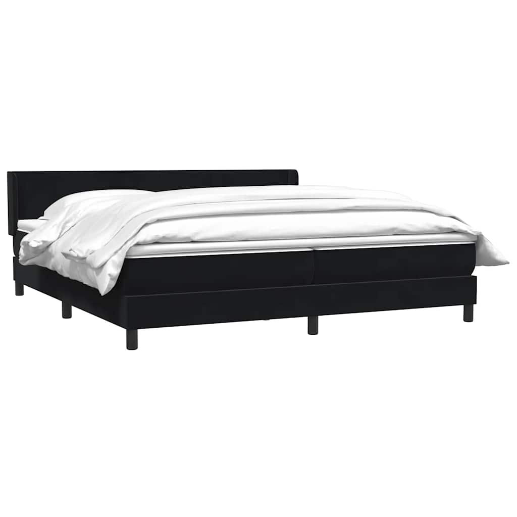 Thumbnail - vidaXL Boxspringbett mit Matratze Schwarz 180x210 cm Samt