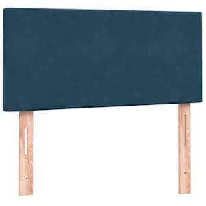 Box spring postel s matrací tmavě modrá 80x220 cm samet - obrázek 7
