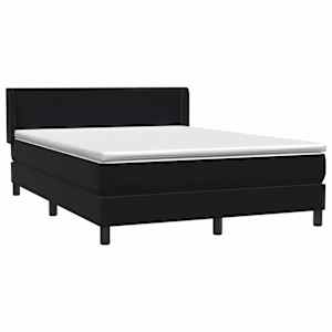 Box spring postel s matrací černá 140x220 cm samet - obrázek 2