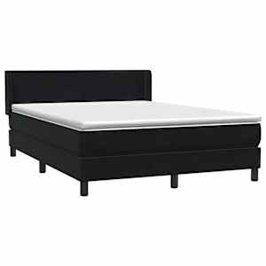 Box spring postel s matrací černá 160x220 cm samet - obrázek 4