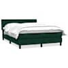 vidaXL Box Vedruvoodi madratsiga Tumeroheline 160x220 cm samet
