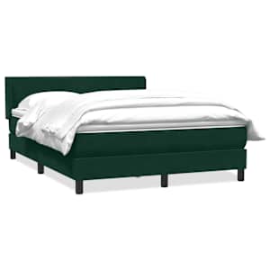 Box spring postel s matrací tmavě zelená 160x220 cm samet - obrázek 2
