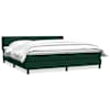 vidaXL Box Vedruvoodi madratsiga Tumeroheline 180x220 cm samet