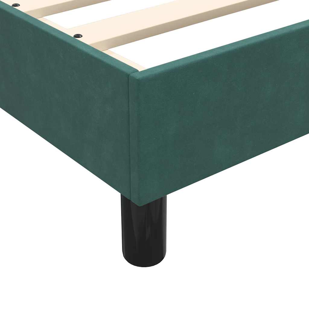 Łóżko typu Box Spring z materacem Ciemnozielone 180x220 cm