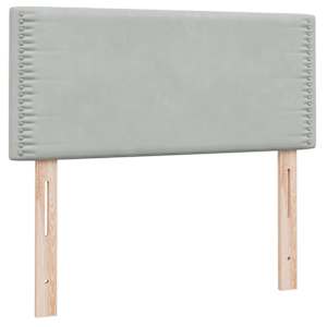 Box spring postel s matrací světle šedá 80x210 cm samet - obrázek 7