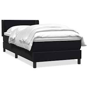 Box spring postel s matrací černá 80x210 cm samet - obrázek 2