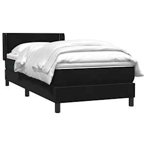 Box spring postel s matrací černá 80x210 cm samet - obrázek 3