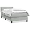 vidaXL Box Vedruvoodi madratsiga Helehall 90x210 cm samet