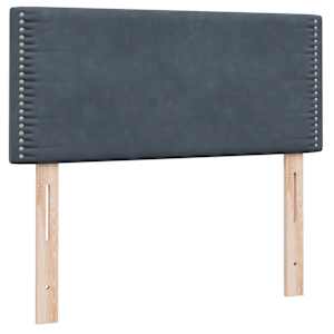 Box spring postel s matrací tmavě šedá 90x210 cm samet - obrázek 7