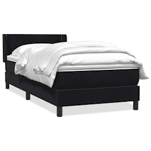 Box spring postel s matrací černá 90x210 cm samet - obrázek 2