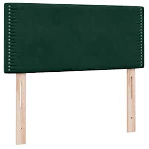 Box spring postel s matrací tmavě zelená 90x210 cm samet - obrázek 7