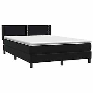 Box spring postel s matrací černá 160x210 cm samet - obrázek 4