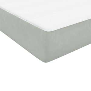 Box spring postel s matrací světle šedá 180x210 cm samet - obrázek 9