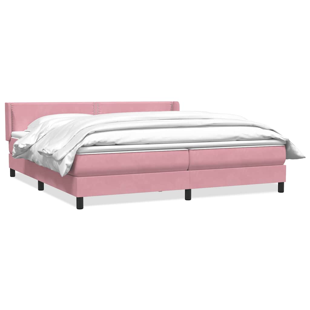 Thumbnail - vidaXL Boxspringbett mit Matratze Rosa 180x210 cm Samt
