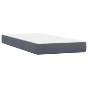 Box spring postel s matrací tmavě šedá 200x210 cm samet - obrázek 6
