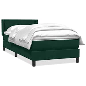 Box spring postel s matrací tmavě zelená 200x210 cm samet - obrázek 2