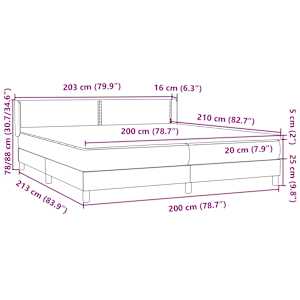 Box spring postel s matrací tmavě zelená 200x210 cm samet - obrázek 12