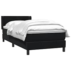 vidaXL Sommier &agrave; lattes de lit avec matelas noir 80x220 cm velours