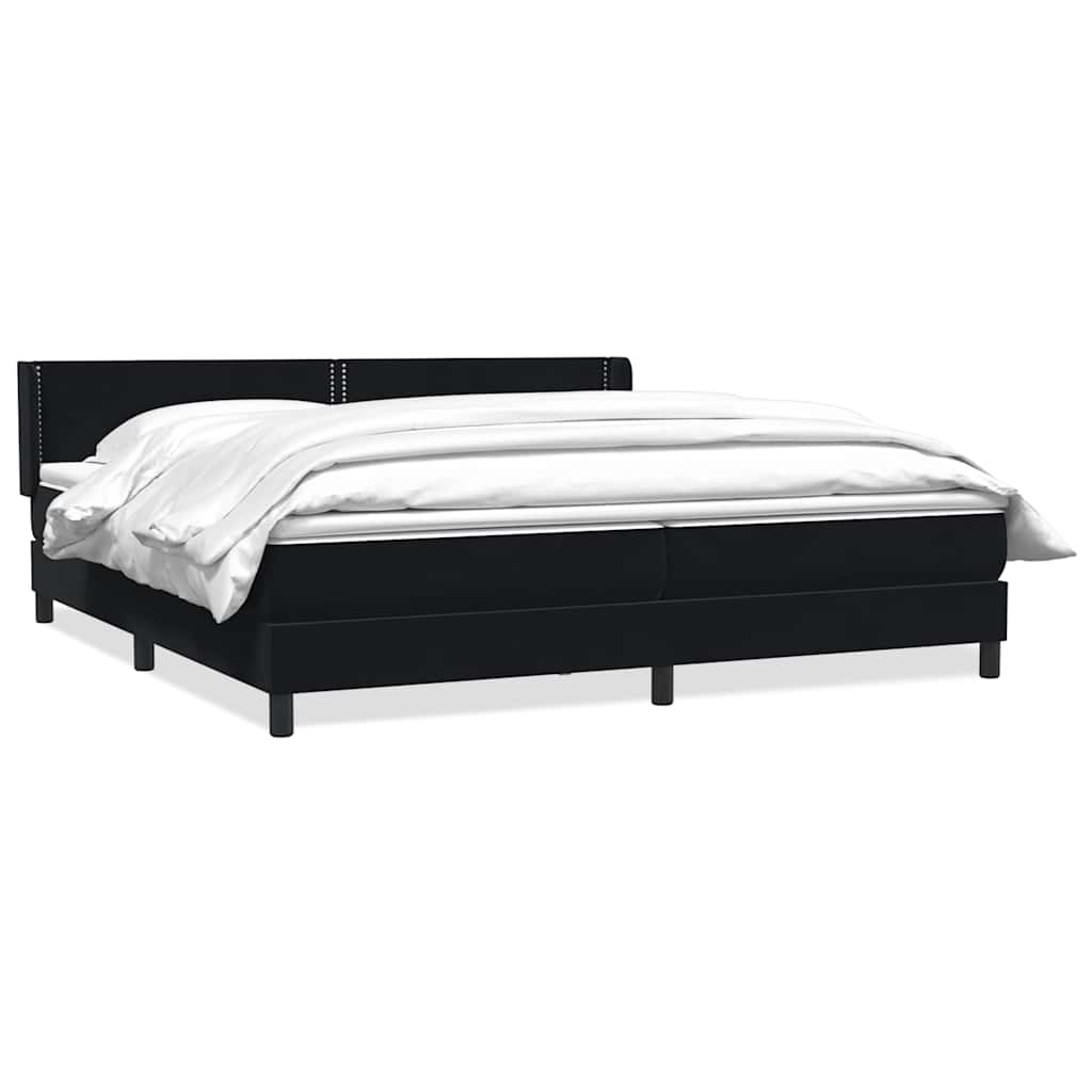 Thumbnail - vidaXL Boxspringbett mit Matratze Schwarz 180x220 cm Samt