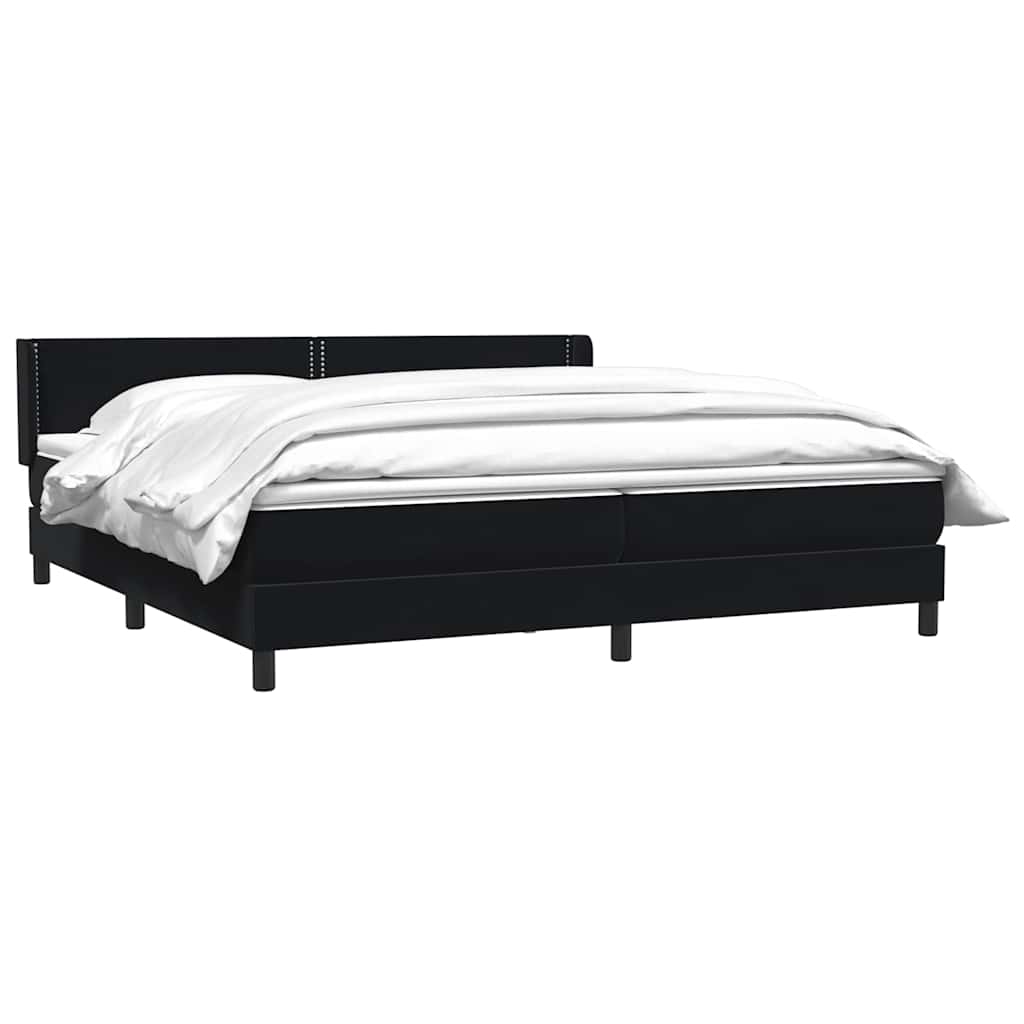 Thumbnail - vidaXL Boxspringbett mit Matratze Schwarz 180x220 cm Samt