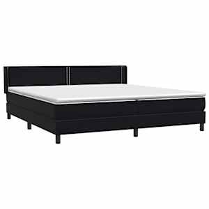Box spring postel s matrací černá 200x220 cm samet - obrázek 4