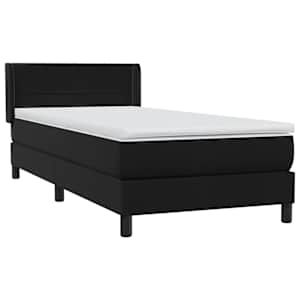 Box spring postel s matrací černá 90x210 cm samet - obrázek 4