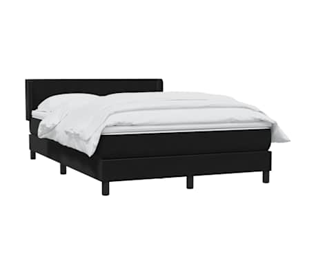 vidaXL Sommier &agrave; lattes de lit avec matelas noir 140x210 cm velours