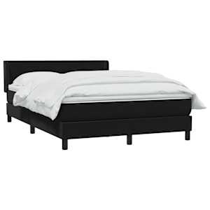 vidaXL Sommier &agrave; lattes de lit avec matelas noir 140x210 cm velours