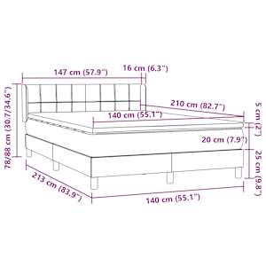 Box spring postel s matrací růžová 140x210 cm samet - obrázek 12