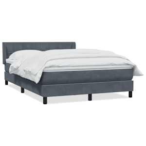 Box spring postel s matrací tmavě šedá 160x210 cm samet - obrázek 2