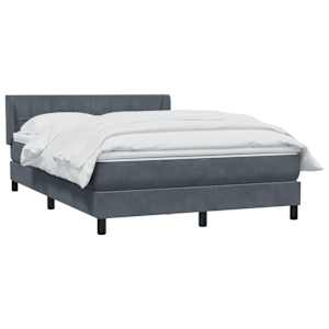 Box spring postel s matrací tmavě šedá 160x210 cm samet - obrázek 3