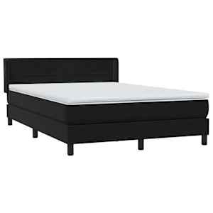Box spring postel s matrací černá 160x210 cm samet - obrázek 4