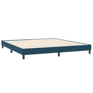 Box spring postel s matrací tmavě modrá 200x210 cm samet - obrázek 5
