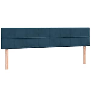 Box spring postel s matrací tmavě modrá 200x210 cm samet - obrázek 7